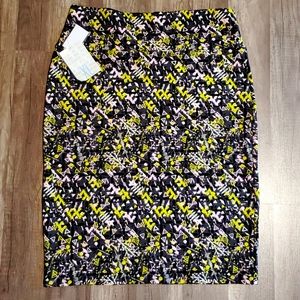 XL pencil skirt stretchy geometric designs